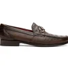 Discount Marco di Milano Adro Caiman Crocodile / Lizard Bit Loafers Brown