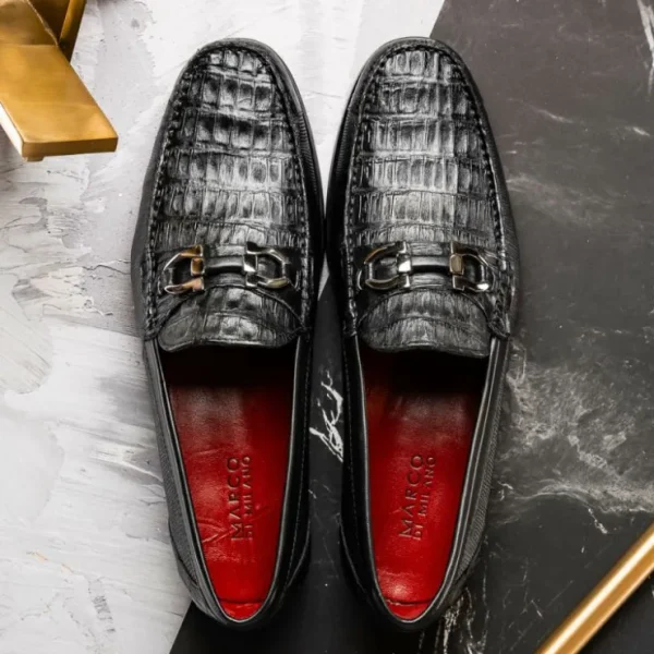 marco_di_milano_adro_caim_11-1.webp Cheap Marco di Milano Adro Caiman Crocodile / Lizard Bit Loafers Black