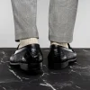 Cheap Marco di Milano Adro Caiman Crocodile / Lizard Bit Loafers Black