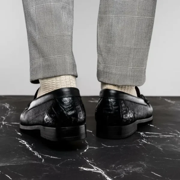 marco_di_milano_adro_caim_7-1.webp Cheap Marco di Milano Adro Caiman Crocodile / Lizard Bit Loafers Black