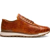 Hot Marco di Milano Alonzo Caiman Crocodile Sneakers Cognac