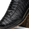 Fashion Marco di Milano Alonzo Caiman Crocodile Sneakers Black