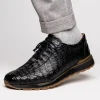 Fashion Marco di Milano Alonzo Caiman Crocodile Sneakers Black