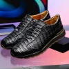 Fashion Marco di Milano Alonzo Caiman Crocodile Sneakers Black