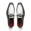 Online Marco di Milano Andretti Ostrich Leg Shoes White / Grey