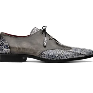 Flash Sale Marco di Milano Anzio Alligator & Calfskin Derby Newspaper / Grey