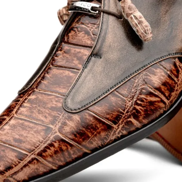 Best Marco di Milano Anzio Alligator & Calfskin Derby Orix Brown OrixBrown