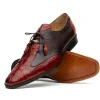 Store Marco di Milano Anzio Alligator & Calfskin Derby Cognac