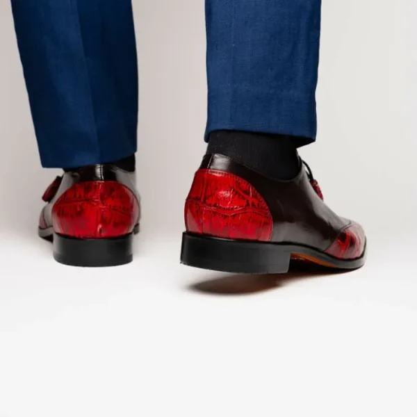 marco_di_milano_anzio_all_11.webp Clearance Marco di Milano Anzio Alligator & Calfskin Derby Black Cherry BlackCherry