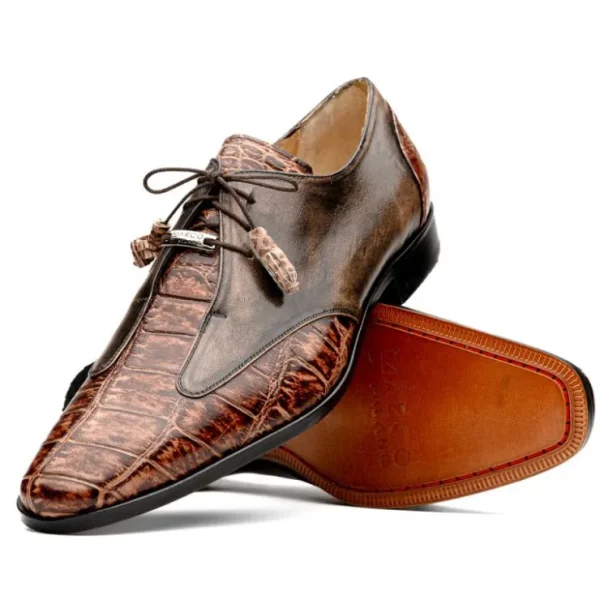 Best Marco di Milano Anzio Alligator & Calfskin Derby Orix Brown OrixBrown