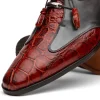 Store Marco di Milano Anzio Alligator & Calfskin Derby Cognac