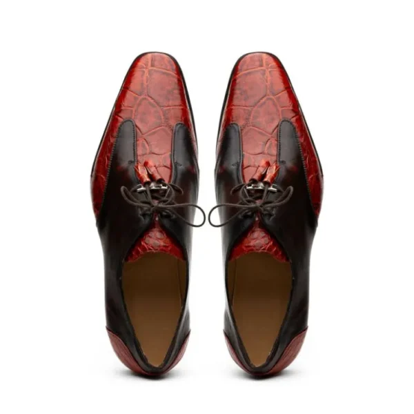 marco_di_milano_anzio_all_4-5.webp Store Marco di Milano Anzio Alligator & Calfskin Derby Cognac