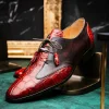 Store Marco di Milano Anzio Alligator & Calfskin Derby Cognac