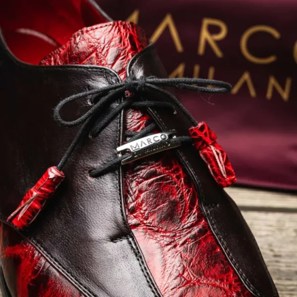 marco_di_milano_anzio_all_5.webp Clearance Marco di Milano Anzio Alligator & Calfskin Derby Black Cherry BlackCherry