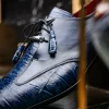 Hot Marco di Milano Anzio Alligator & Calfskin Derby Navy