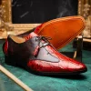 Store Marco di Milano Anzio Alligator & Calfskin Derby Cognac