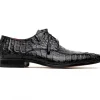 Best Marco di Milano Apricena Caiman Crocodile Derby Black