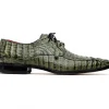 Flash Sale Marco di Milano Apricena Caiman Crocodile Derby Wood Green