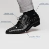Best Marco di Milano Apricena Caiman Crocodile Derby Black