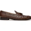 Outlet Marco di Milano Aubiere Ostrich Quill Tassel Loafers Brown