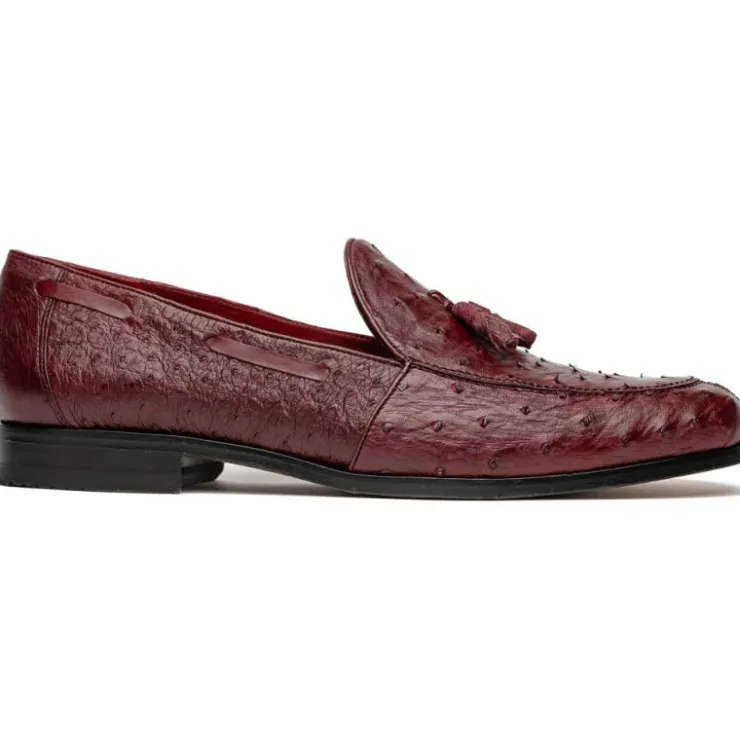 Flash Sale Marco di Milano Aubiere Ostrich Quill Tassel Loafers Wine