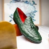 New Marco di Milano Aubiere Ostrich Quill Tassel Loafers Forest Green ForestGreen