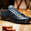 Shop Marco di Milano Bari Lizard Patchwork Sneakers Navy