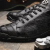 Best Marco di Milano Bari Lizard Patchwork Sneakers Black