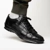 Best Marco di Milano Bari Lizard Patchwork Sneakers Black