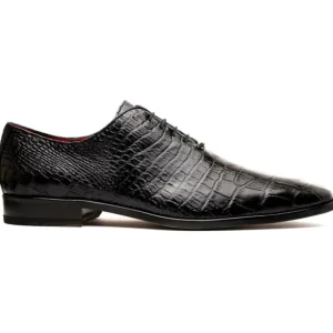 Best Sale Marco di Milano Bono Alligator Wholecut Oxfords Black