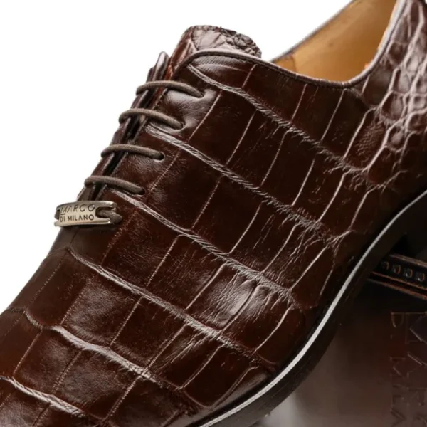 Flash Sale Marco di Milano Bono Alligator Wholecut Oxfords Brown