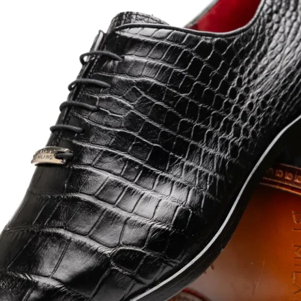 Best Sale Marco di Milano Bono Alligator Wholecut Oxfords Black