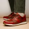 Fashion Marco di Milano Brescia Python & Calfskin Sneakers Antique Cognac AntiqueCognac