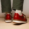 Fashion Marco di Milano Brescia Python & Calfskin Sneakers Antique Cognac AntiqueCognac
