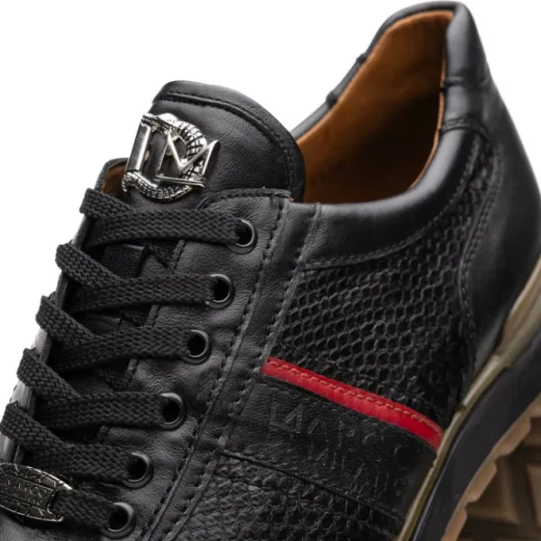 Sale Marco di Milano Brescia Python & Calfskin Sneakers Black