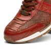 Fashion Marco di Milano Brescia Python & Calfskin Sneakers Antique Cognac AntiqueCognac