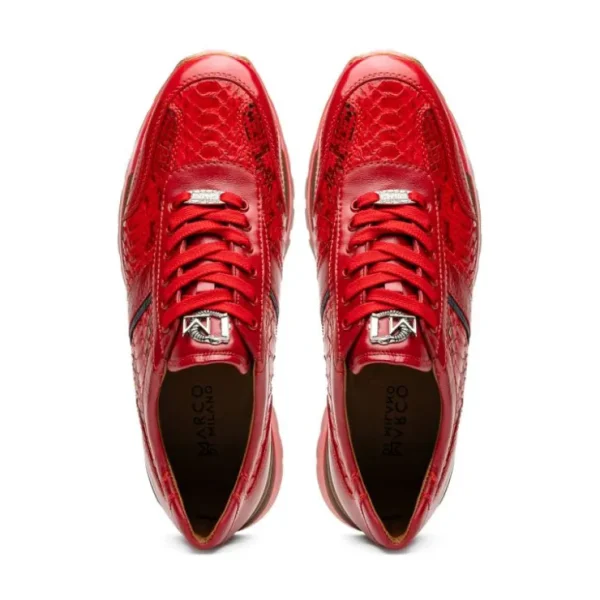 marco_di_milano_brescia_p_4-6.webp Cheap Marco di Milano Brescia Python & Calfskin Sneakers Red