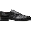 Hot Marco di Milano Cancun Caiman Crocodile Derby Black