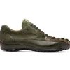 New Marco di Milano Crater Caiman Crocodile / Lizard Sneaker Rustic Olive RusticOlive