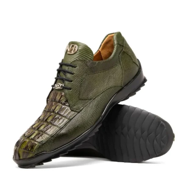 marco_di_milano_crater_ca_1-1.webp New Marco di Milano Crater Caiman Crocodile / Lizard Sneaker Rustic Olive RusticOlive