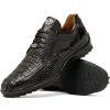 Outlet Marco di Milano Crater Caiman Crocodile / Lizard Sneaker Black