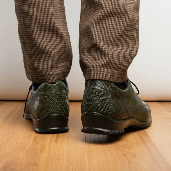 marco_di_milano_crater_ca_11-1.webp New Marco di Milano Crater Caiman Crocodile / Lizard Sneaker Rustic Olive RusticOlive