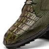 New Marco di Milano Crater Caiman Crocodile / Lizard Sneaker Rustic Olive RusticOlive