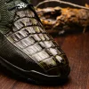 New Marco di Milano Crater Caiman Crocodile / Lizard Sneaker Rustic Olive RusticOlive