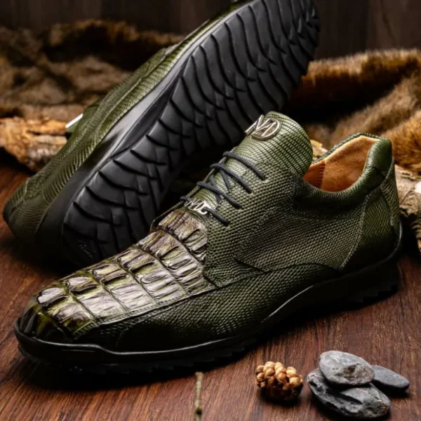 marco_di_milano_crater_ca_7-1.webp New Marco di Milano Crater Caiman Crocodile / Lizard Sneaker Rustic Olive RusticOlive