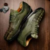 New Marco di Milano Crater Caiman Crocodile / Lizard Sneaker Rustic Olive RusticOlive