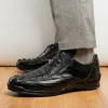 Outlet Marco di Milano Crater Caiman Crocodile / Lizard Sneaker Black