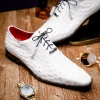 Hot Mezlan Marco Di Milano Criss Ostrich Quill Dress Oxfords White