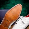 Hot Mezlan Marco Di Milano Criss Ostrich Quill Dress Oxfords White