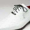 Hot Mezlan Marco Di Milano Criss Ostrich Quill Dress Oxfords White